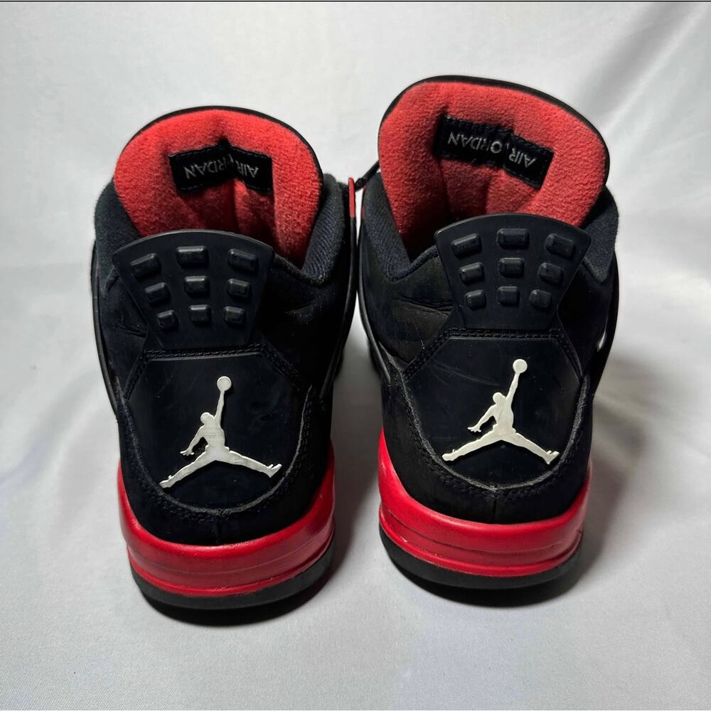 Size 9.5 - Nike Air Jordan 4 Retro Red Thunder Men's Shoes - Picture 5 of 9
